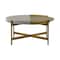 Armen Living Dua Gray Concrete Coffee Table with Antique Brass LCDUCOCC - alternate 7